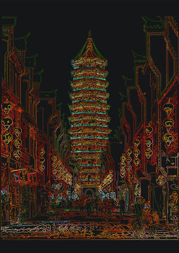 浙江古塔街