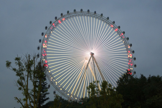 摩天轮夜景观景轮