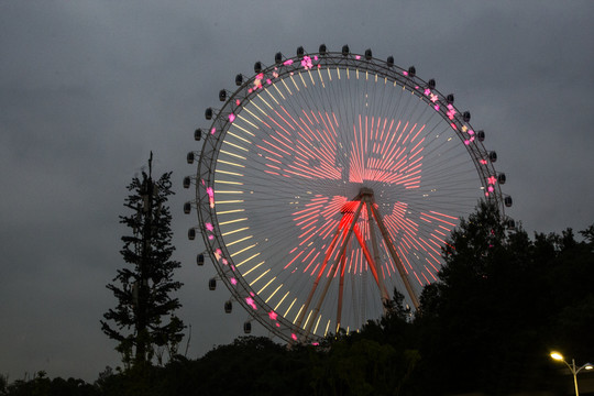 摩天轮夜景观景轮