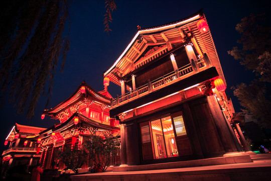 洛邑古城文化旅游景区夜景