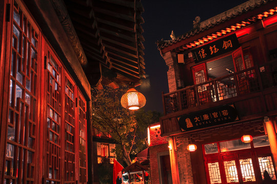洛邑古城文化旅游景区夜景