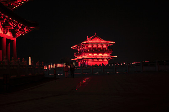 洛阳瀍壑朱樱夜景