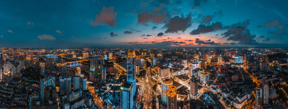 朝阳夜景晚霞