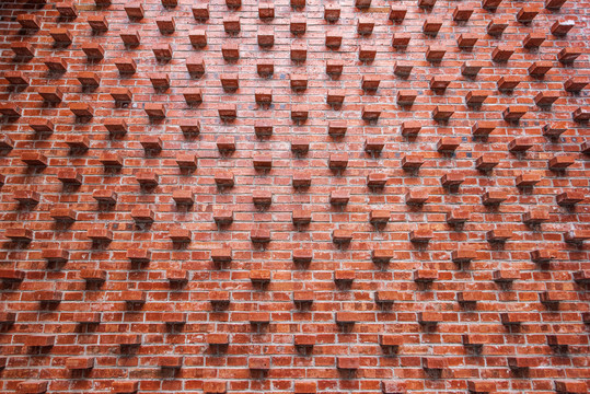 立体红砖墙背景