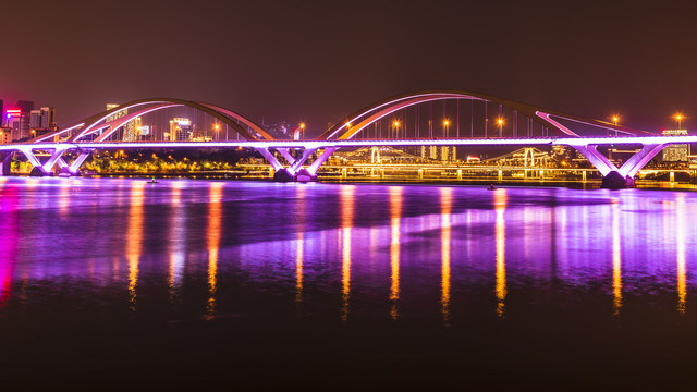 柳州广雅大桥夜景