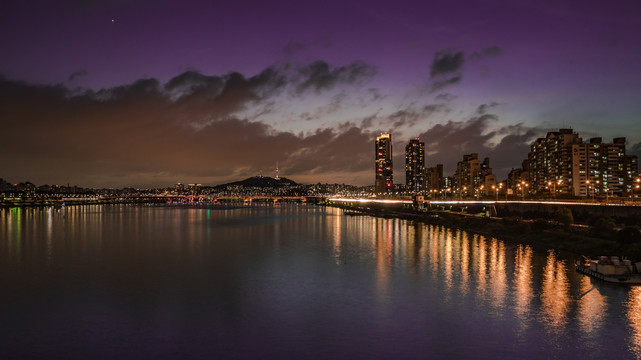 城市夜景5G智慧科技城市设计素