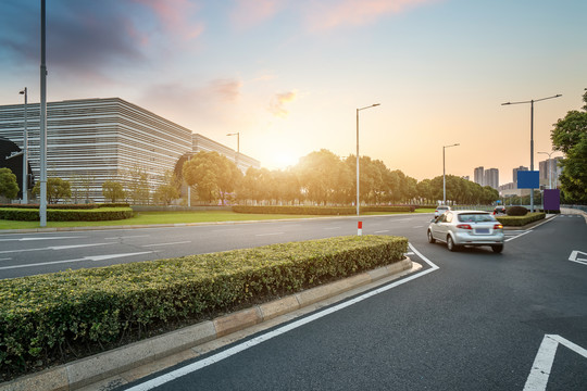 城市道路和城市景观