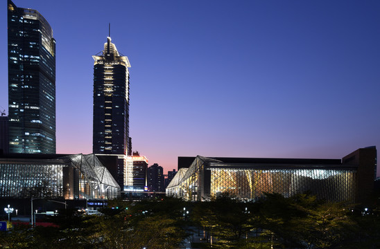 深圳图书馆音乐厅夜景