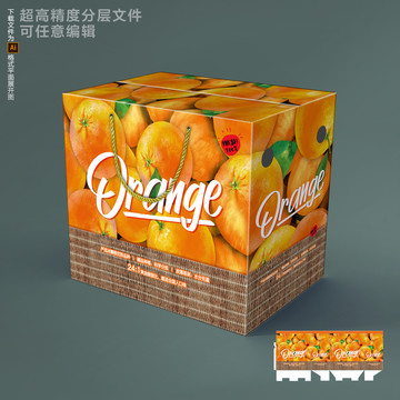 橙子礼盒包装设计