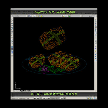 大闸蟹CAD矢量图dwg格式