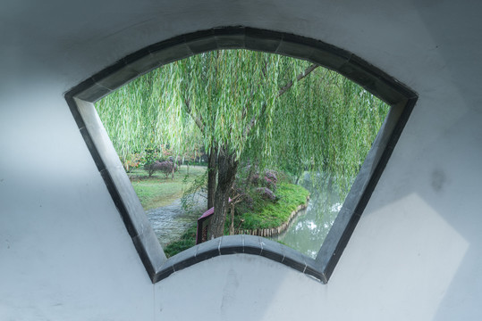 江南园林景窗