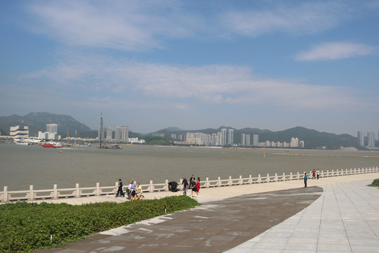 珠海澳门风光与珠海日月贝大剧院