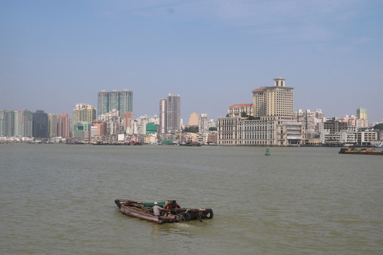 珠海澳门风光与珠海湾子码头