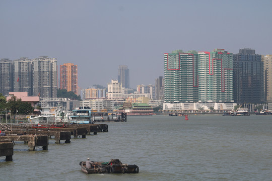 珠海澳门风光与珠海湾子码头