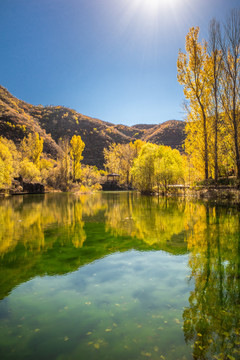 北京怀柔牛角湖风景