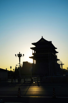 北京前门剪影