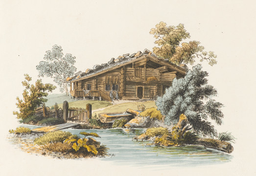 加百列·洛瑞乡间的木制房屋