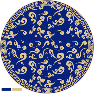 中式圆地毯