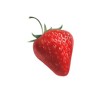 高清原创手绘新鲜水果写实草莓