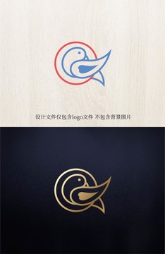 logo标志商标字体设计鸟