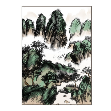 水墨山水画