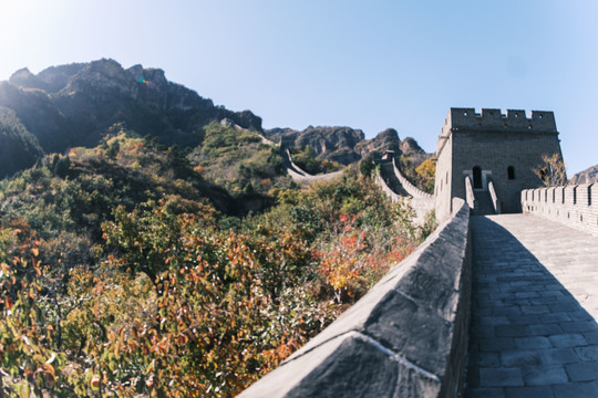 天津蓟州黄崖关长城秋景