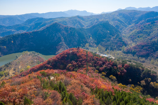 航拍章丘红山翠谷019