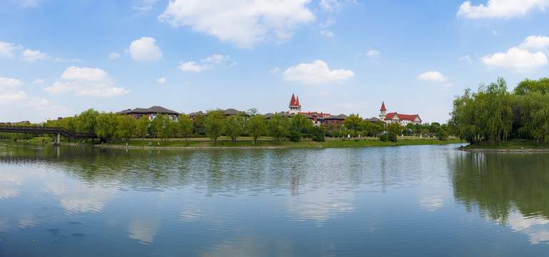 欧式小镇风光全景