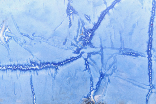 蓝色流动的冰裂纹理
