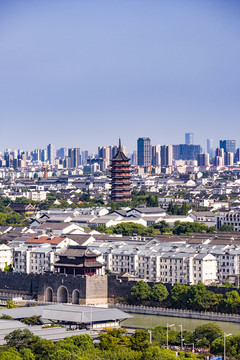 苏州城市景观平门北寺塔