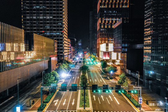 天津市滨海新区于家堡街区夜景