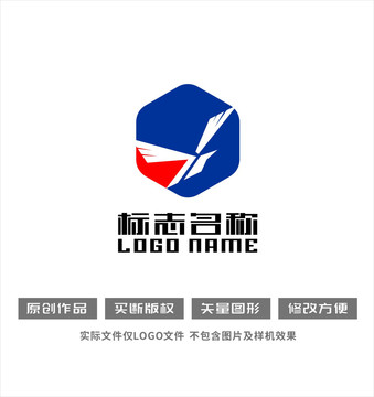 YH字母标志飞鹰logo