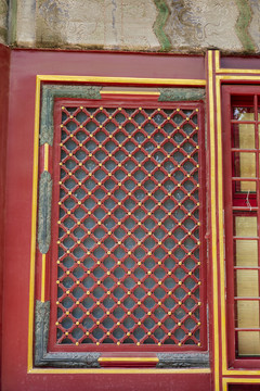 北京故宫西六宫之永寿宫窗户