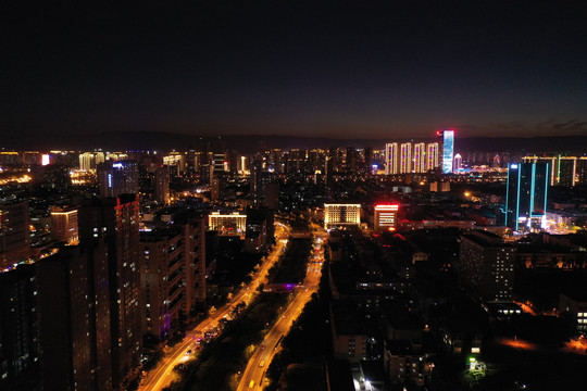 太原迎泽公园夜景