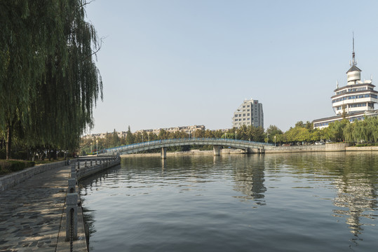 京杭大运河台儿庄段风光