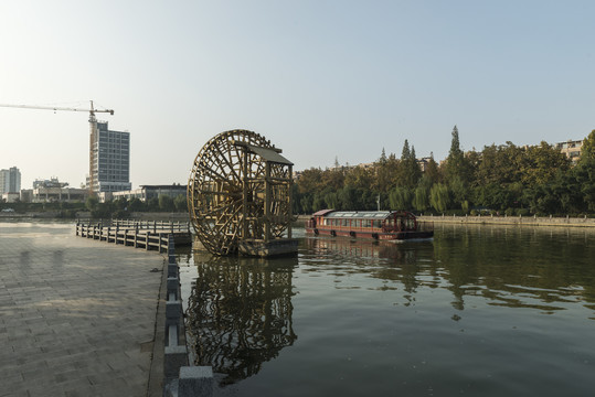 京杭大运河台儿庄段风光