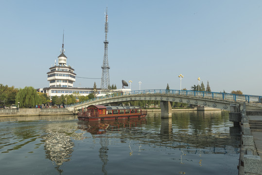 京杭大运河台儿庄段风光