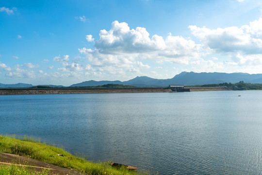 海南琼海石合水库森林湖泊淡水湖