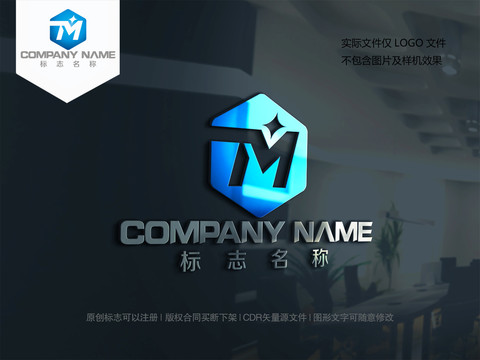 字母TM设计logo商标MT