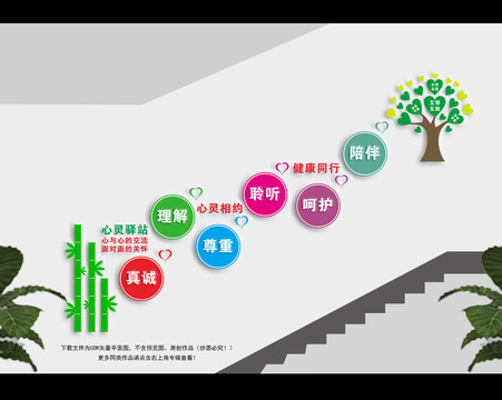 心理咨询室楼梯文化