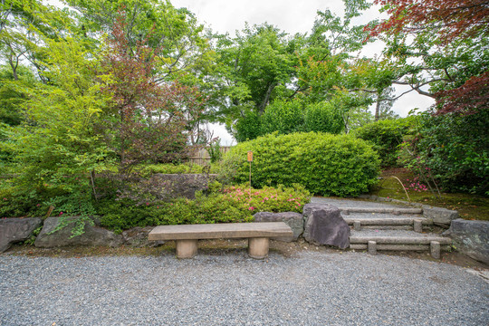 日本京都岚山天龙寺寺院园林景观