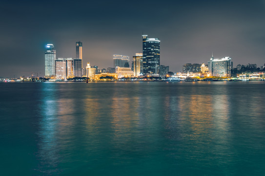 厦门海岸城市夜景