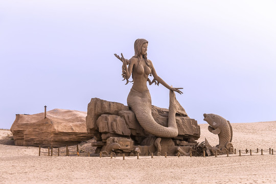 沙湖渔女雕像
