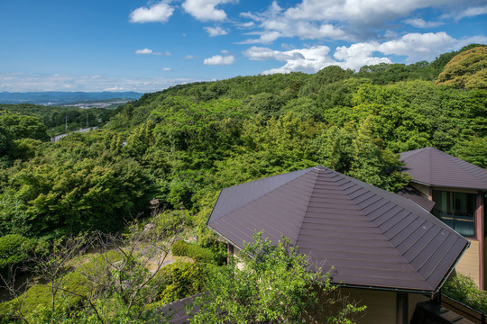 日本传统建筑八角亭