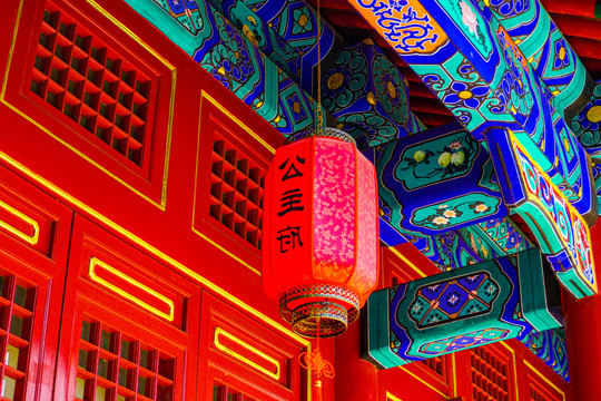中式古典建筑雕梁画栋