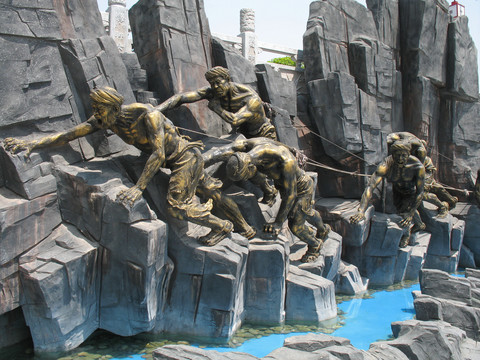 巫山圣泉公园川江号子雕塑