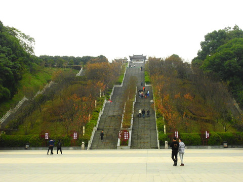 九江南山公园广场秋天景色