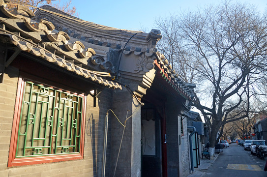 北京胡同老宅门楼