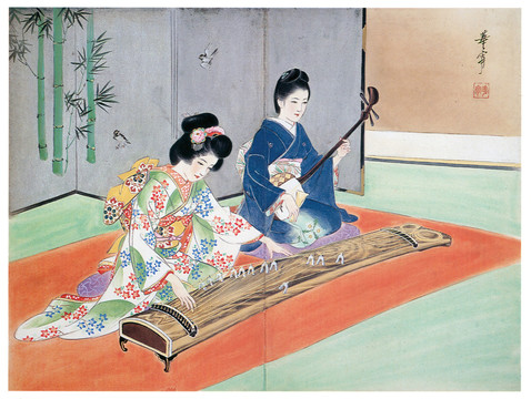 高畠华宵风俗美人十二个月画帖10月