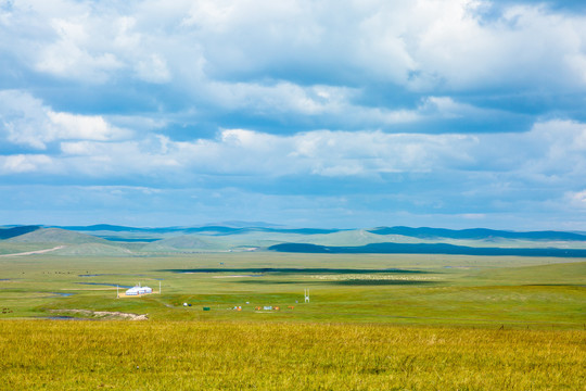 草原蓝天蒙古包